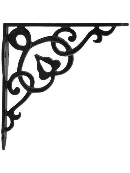 Cast-Iron Shelf Bracket with Vine Pattern - 5 1/8" x 5"
